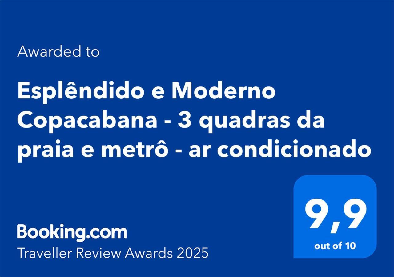 Esplendido E Moderno Copacabana - 3 Quadras Da Praia E Metro - Ar Condicionado 里约热内卢 外观 照片